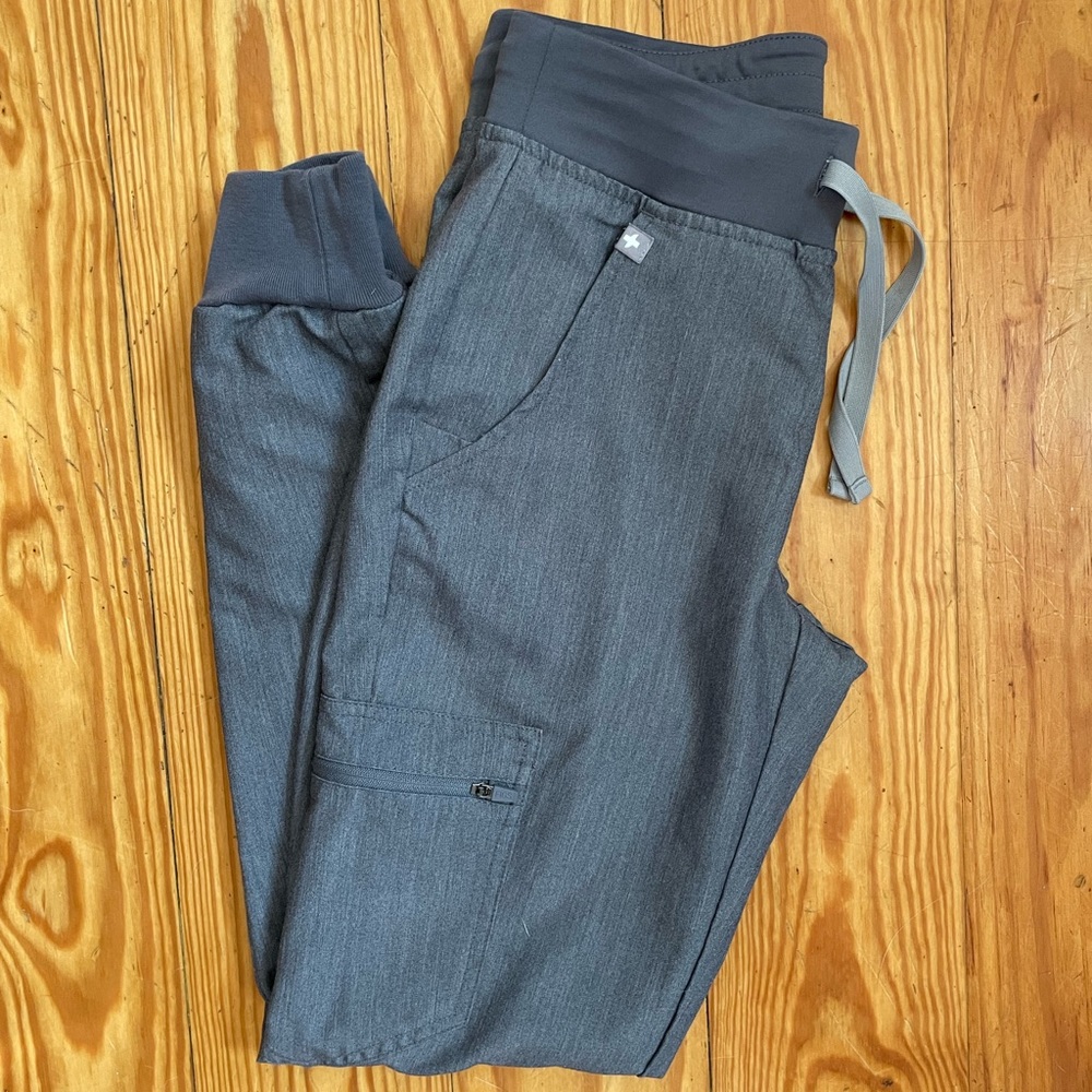 Figs Gray Jogger Scrub Pants XXS